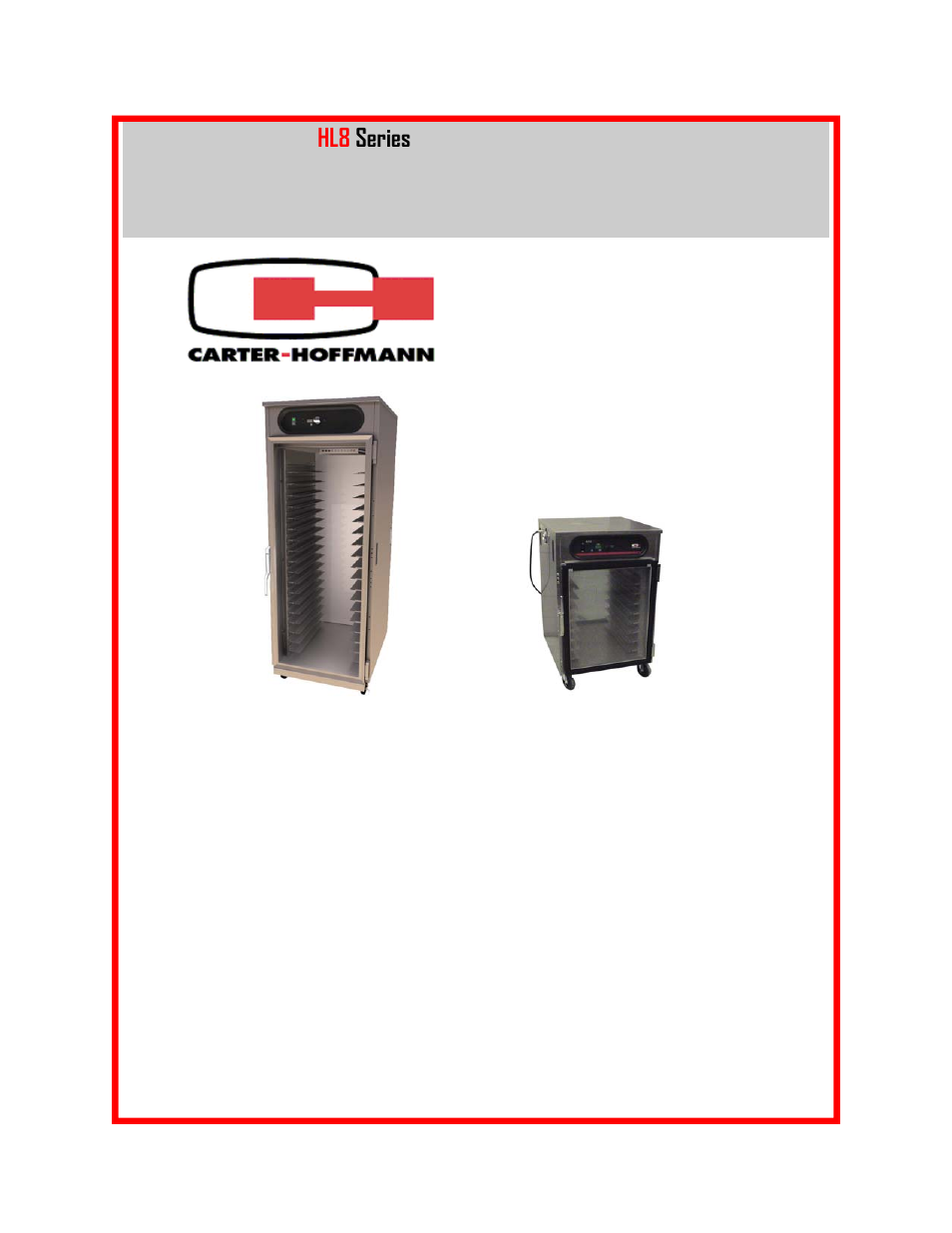 Carter-Hoffmann HL8-18 User Manual | 14 pages