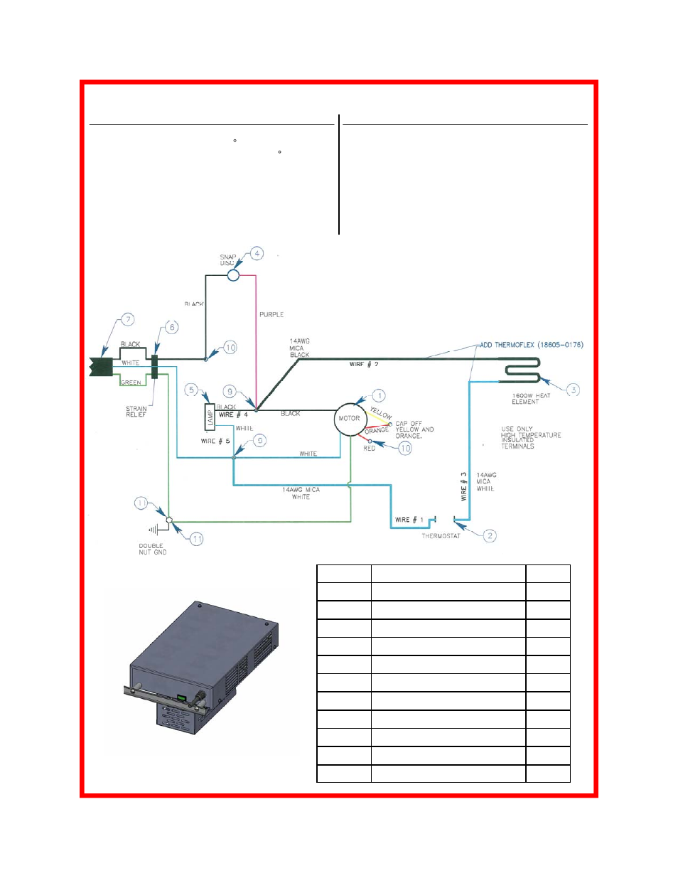 Replacement parts & wiring diagrams | Carter-Hoffmann PHW1822 User Manual | Page 14 / 16