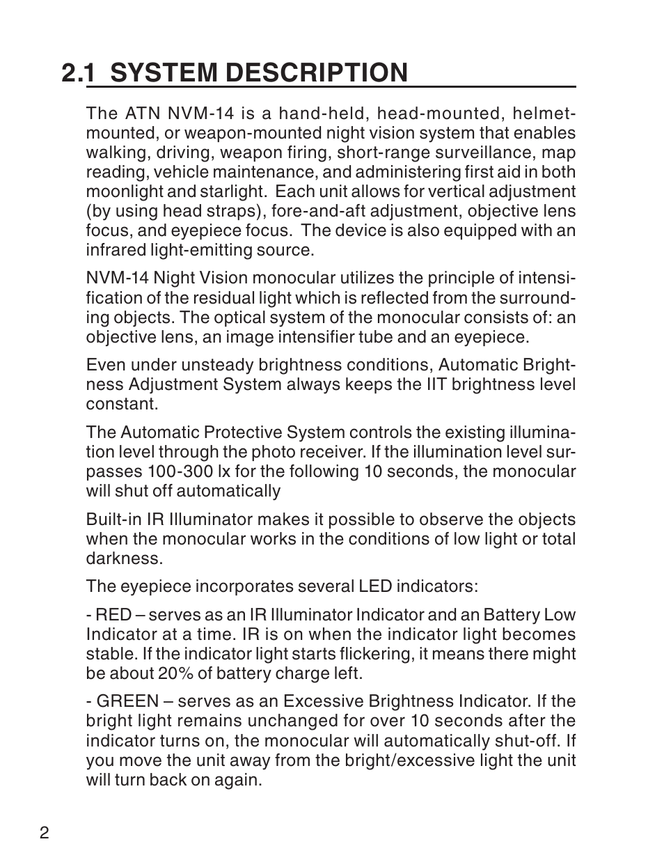 1 system description | ATN NVM14 User Manual | Page 16 / 64