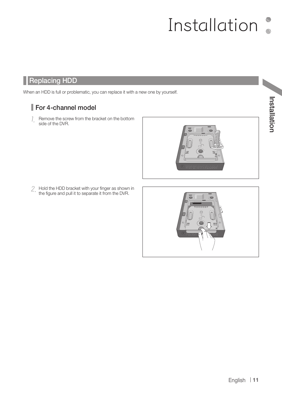 Installation | CCTV Camera Pros iDVR-PRO A Series DVRs User Manual | Page 11 / 136