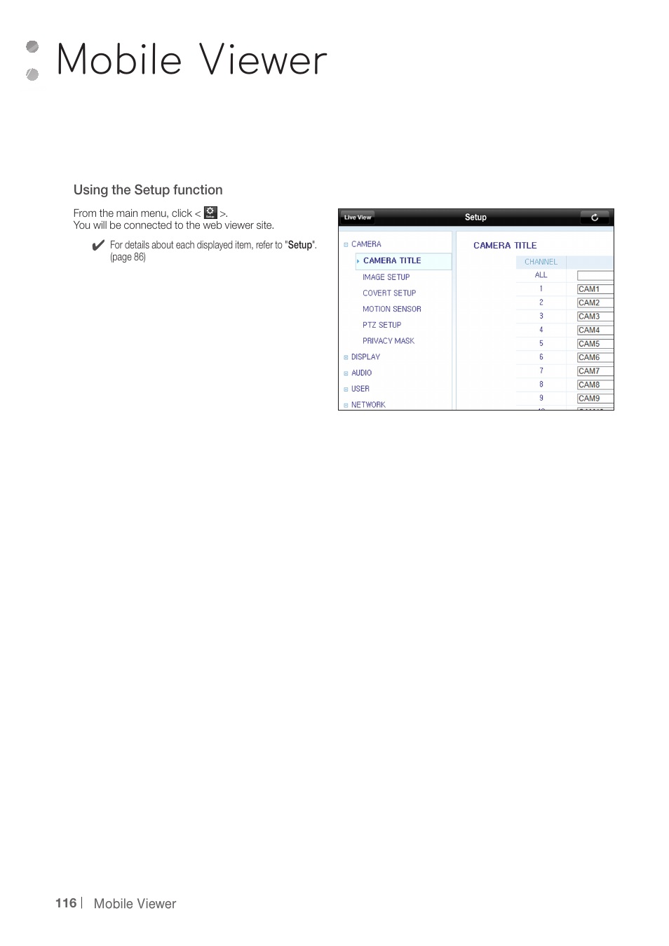 Mobile viewer | CCTV Camera Pros iDVR-PRO A Series DVRs User Manual | Page 116 / 136