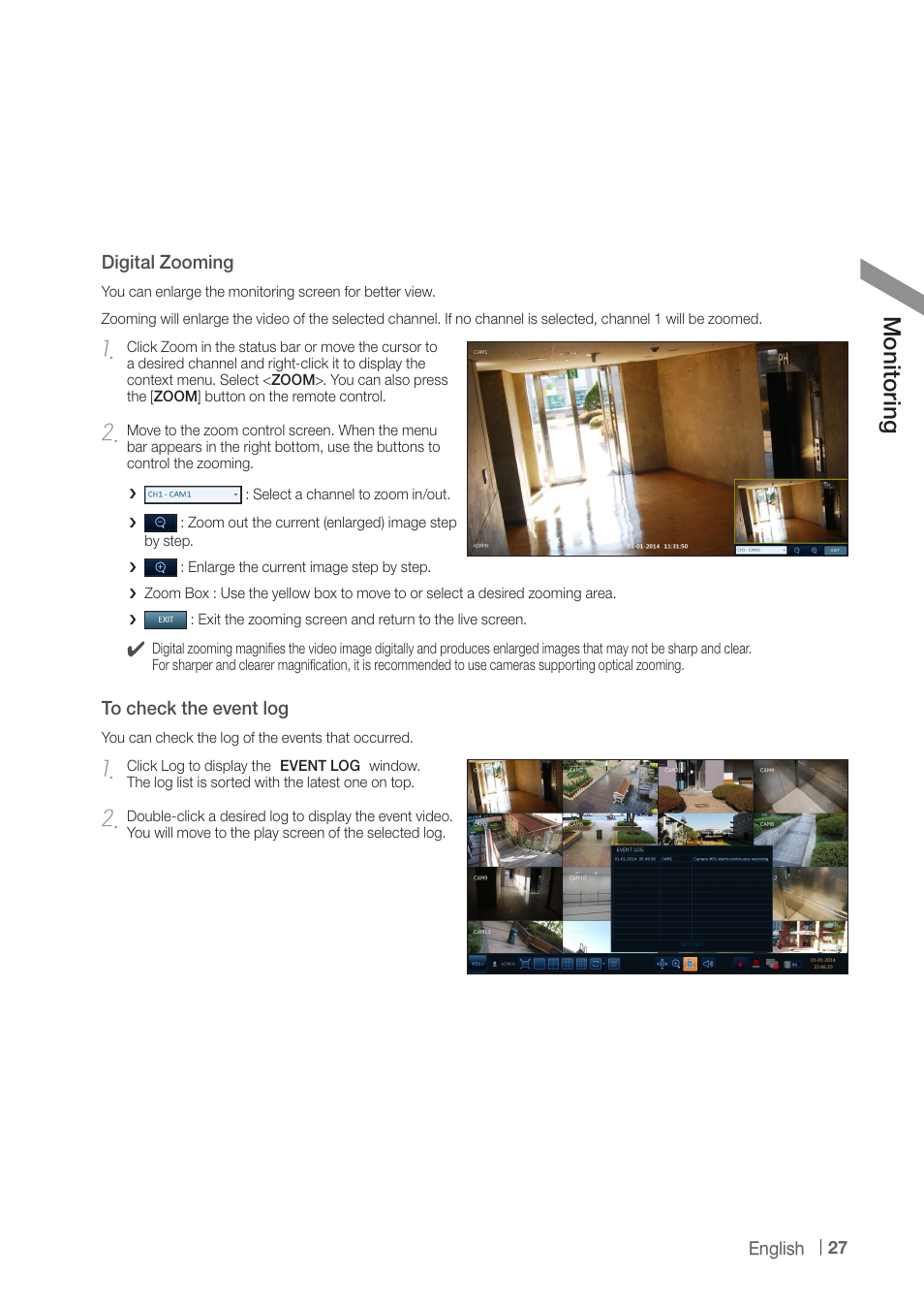 Mon ito rin g | CCTV Camera Pros iDVR-PRO A Series DVRs User Manual | Page 27 / 136