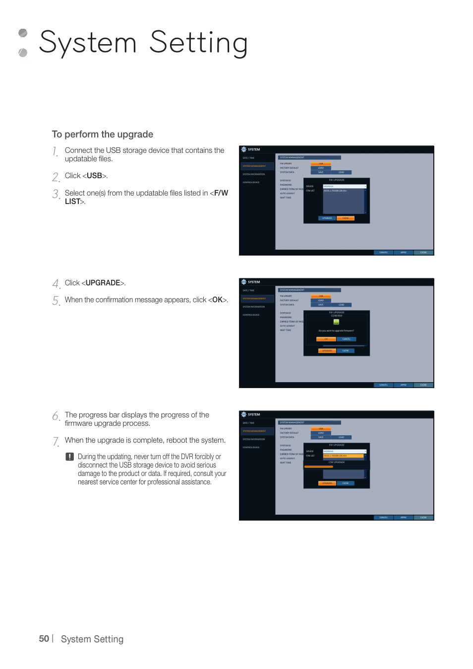 System setting | CCTV Camera Pros iDVR-PRO A Series DVRs User Manual | Page 50 / 136