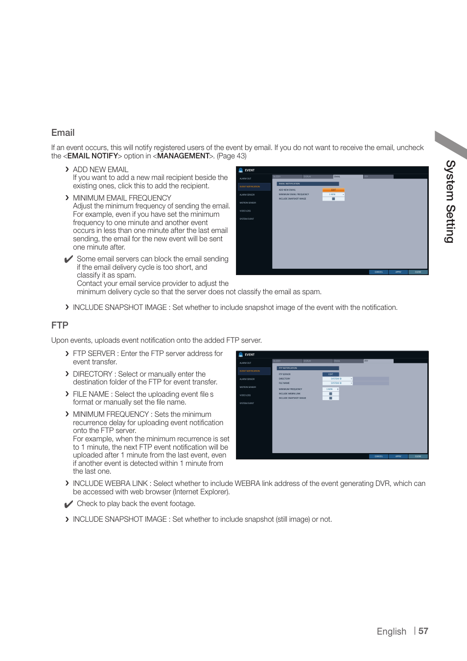 Sy ste m s ett ing | CCTV Camera Pros iDVR-PRO A Series DVRs User Manual | Page 57 / 136