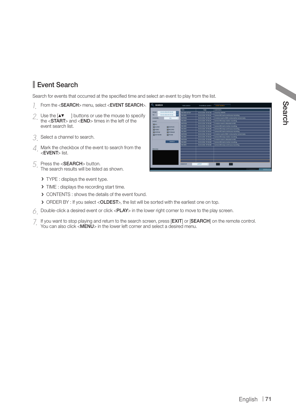 Se arc h | CCTV Camera Pros iDVR-PRO A Series DVRs User Manual | Page 71 / 136