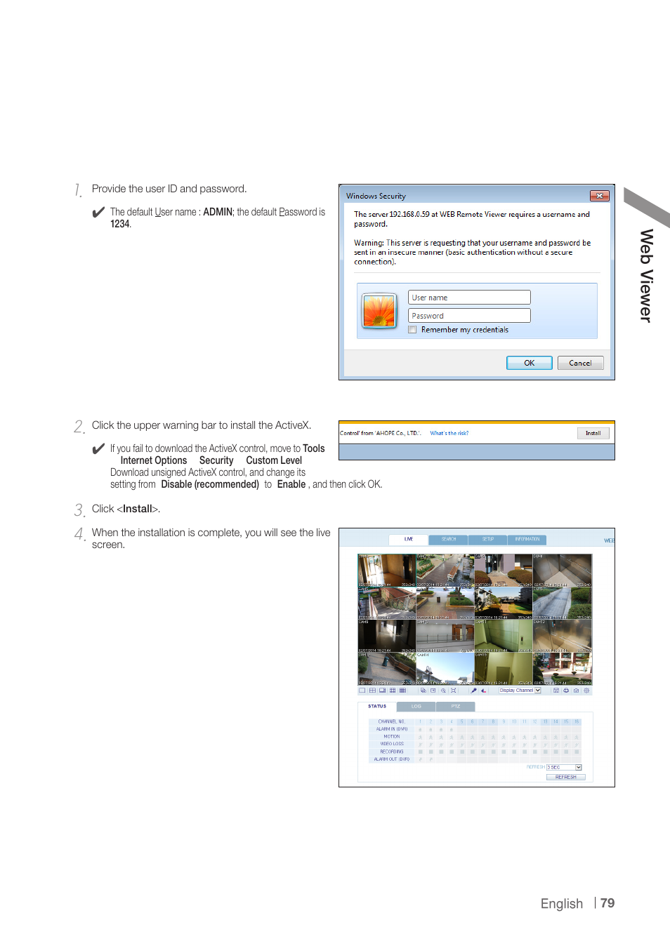 Web v iew er | CCTV Camera Pros iDVR-PRO A Series DVRs User Manual | Page 79 / 136