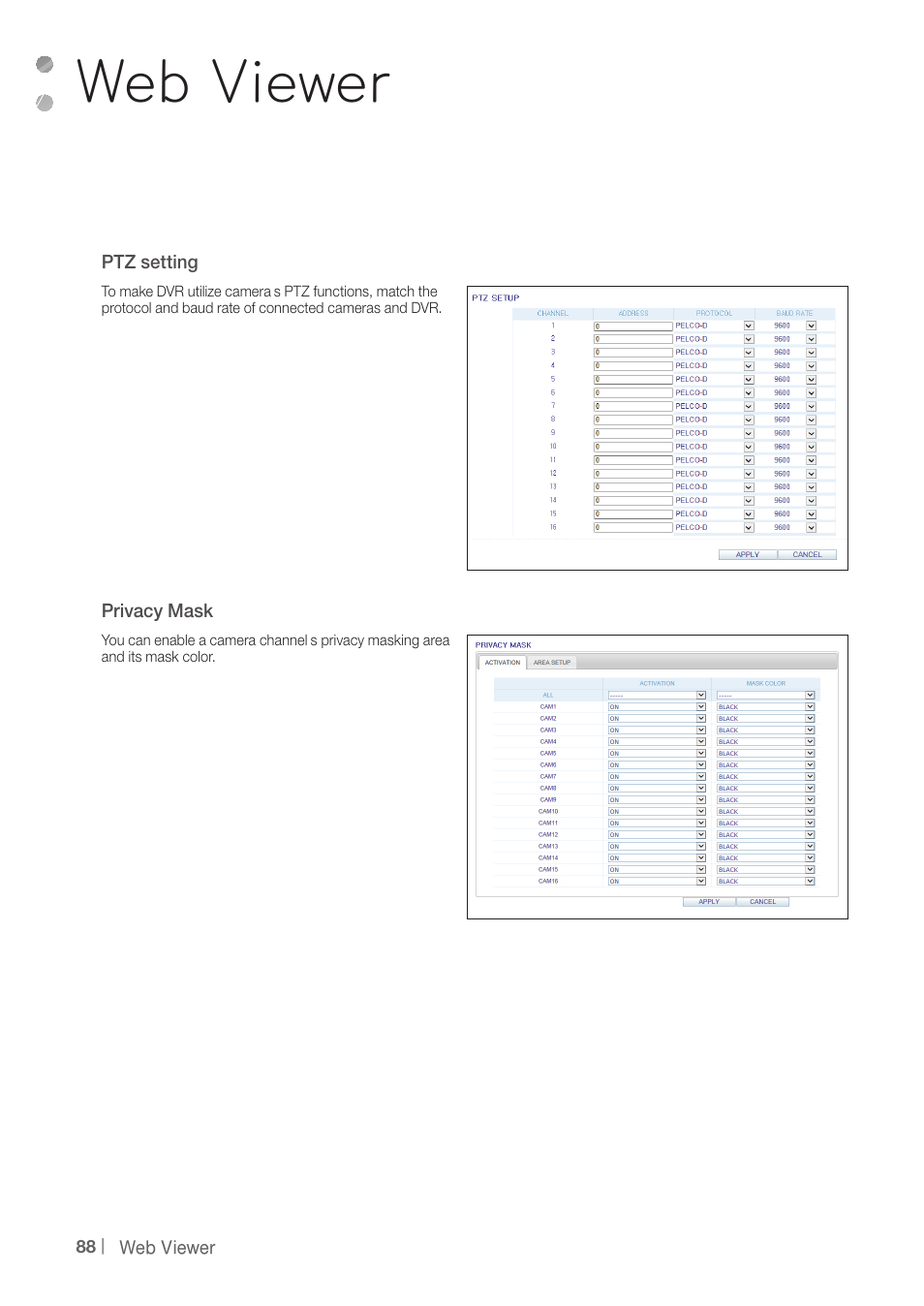 Web viewer | CCTV Camera Pros iDVR-PRO A Series DVRs User Manual | Page 88 / 136