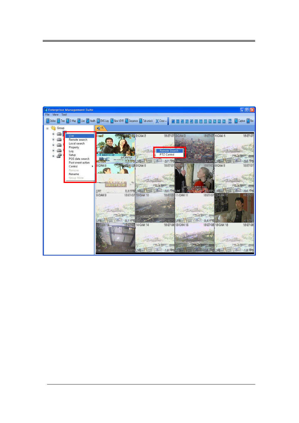 Dvr menu setup, Context menu | CCTV Camera Pros iDVR-RT Series Video Surveillance Recorders Software Manual User Manual | Page 33 / 45