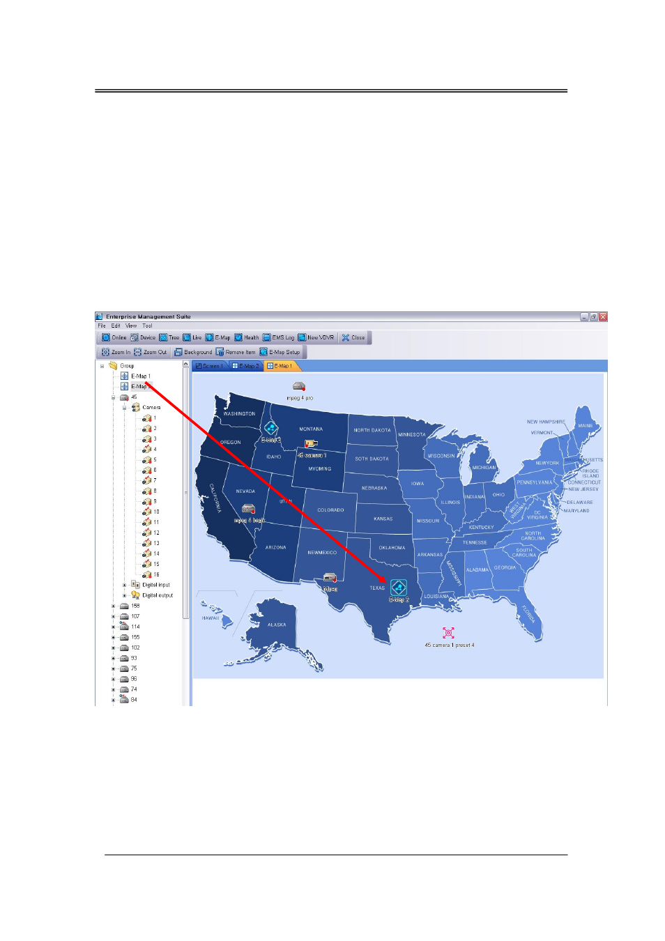 E-map link | CCTV Camera Pros iDVR-RT Series Video Surveillance Recorders Software Manual User Manual | Page 44 / 45