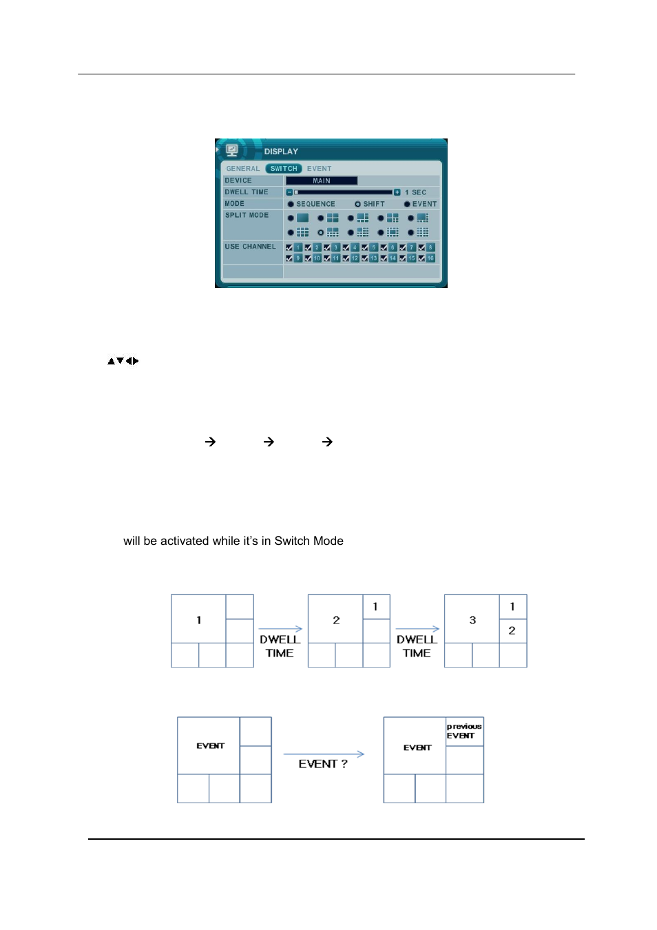Switch setup (monitor configure) | CCTV Camera Pros iDVR-RT16 Real Time Stand Alone Surveillance DVR User Manual User Manual | Page 33 / 88