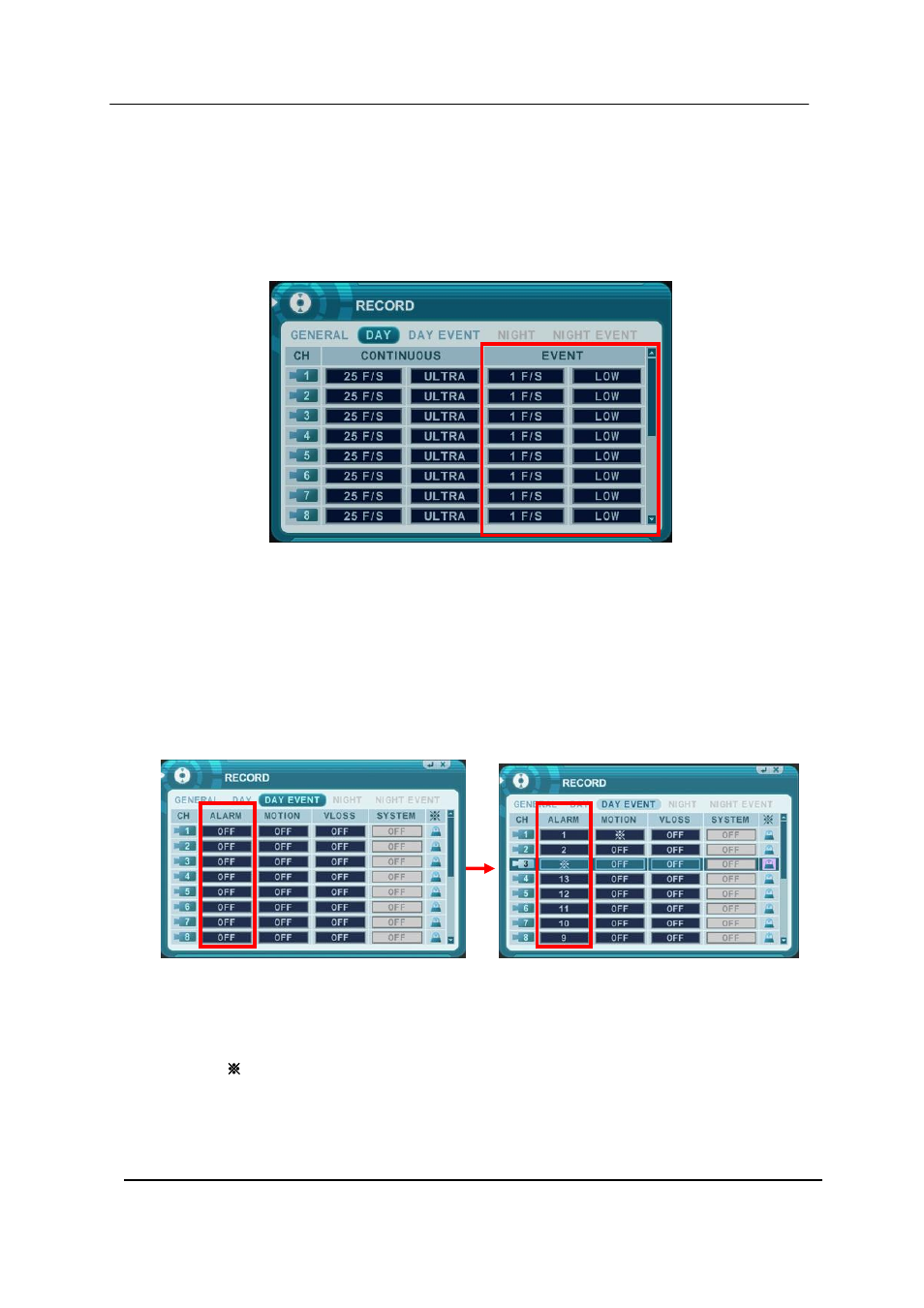 Event recording | CCTV Camera Pros iDVR-RT16 Real Time Stand Alone Surveillance DVR User Manual User Manual | Page 40 / 88