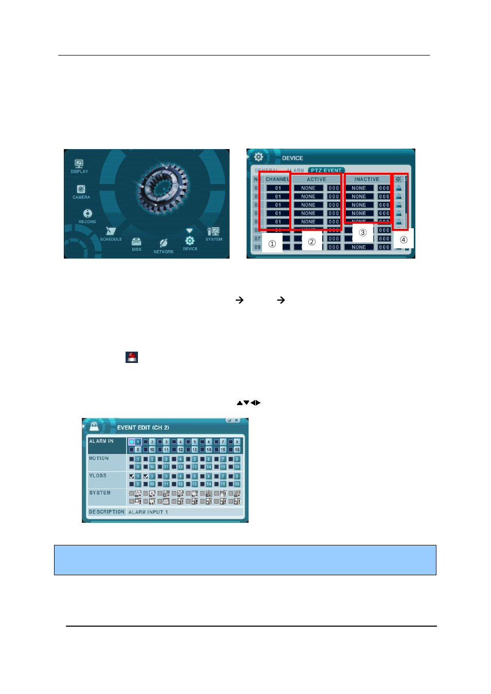Ptz event | CCTV Camera Pros iDVR-RT16 Real Time Stand Alone Surveillance DVR User Manual User Manual | Page 61 / 88