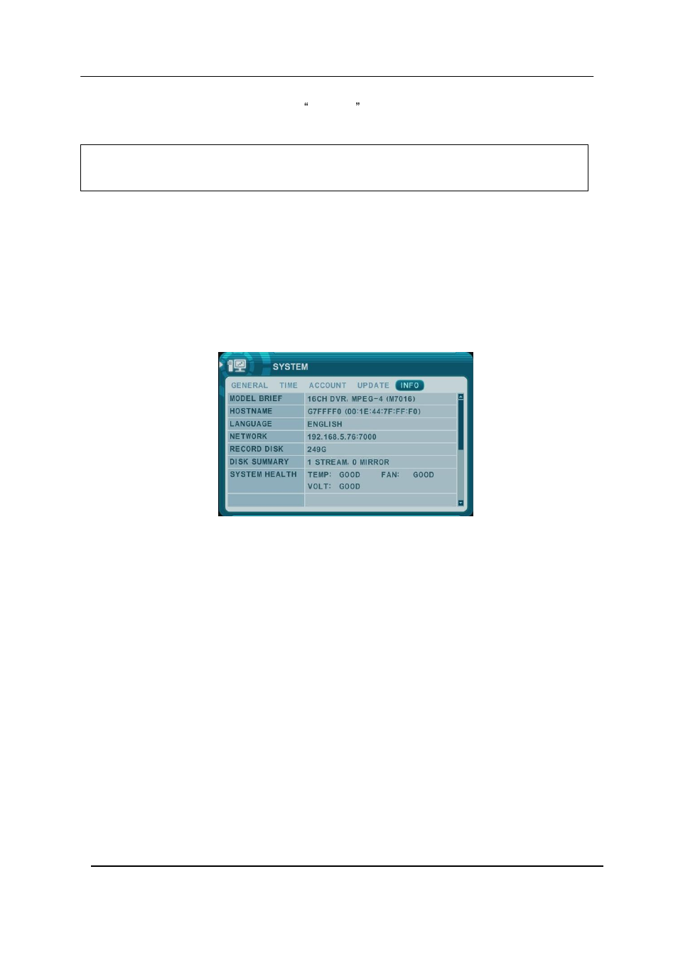Info | CCTV Camera Pros iDVR-RT16 Real Time Stand Alone Surveillance DVR User Manual User Manual | Page 67 / 88
