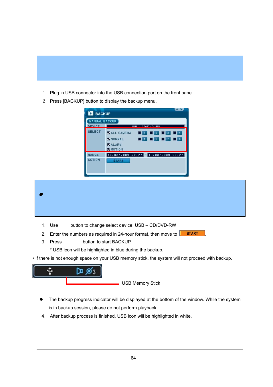 External cd/dvd –rw backup | CCTV Camera Pros iDVR-E Series Video Surveillance Recorders Product Manual User Manual | Page 65 / 104