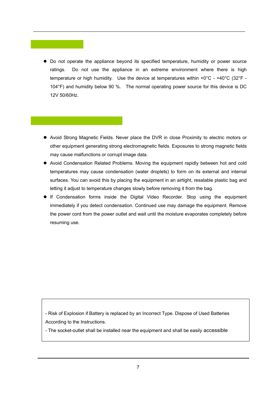 Caution, Preventing malfunction | CCTV Camera Pros iDVR-E Series Video Surveillance Recorders Product Manual User Manual | Page 8 / 104