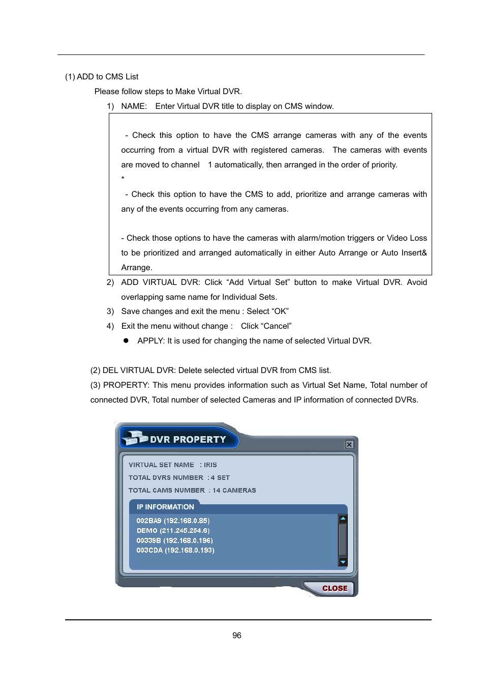 CCTV Camera Pros iDVR-E Series Video Surveillance Recorders Product Manual User Manual | Page 97 / 104
