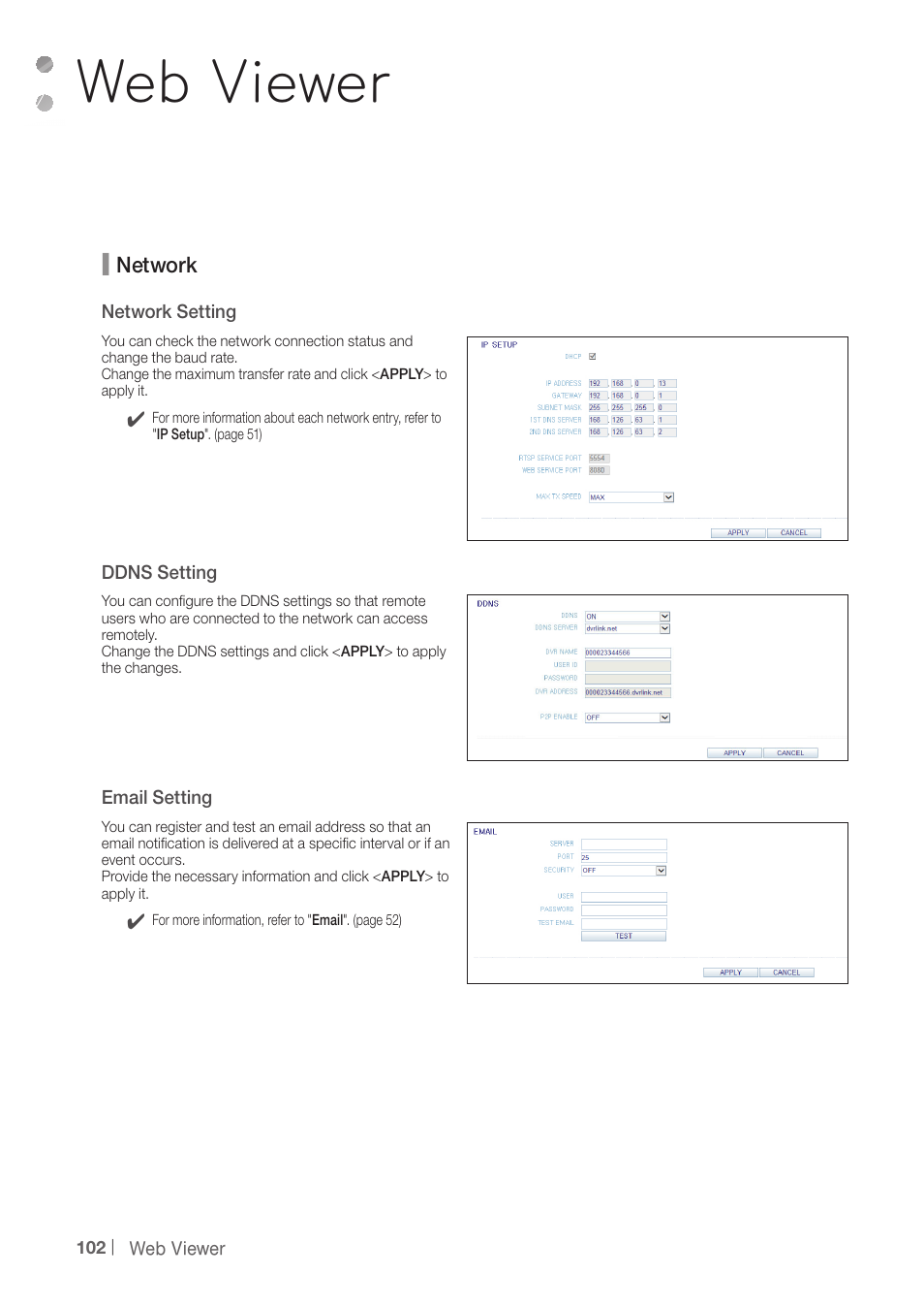 Web viewer | CCTV Camera Pros iDVR-PRO H Series DVRs User Manual | Page 102 / 150