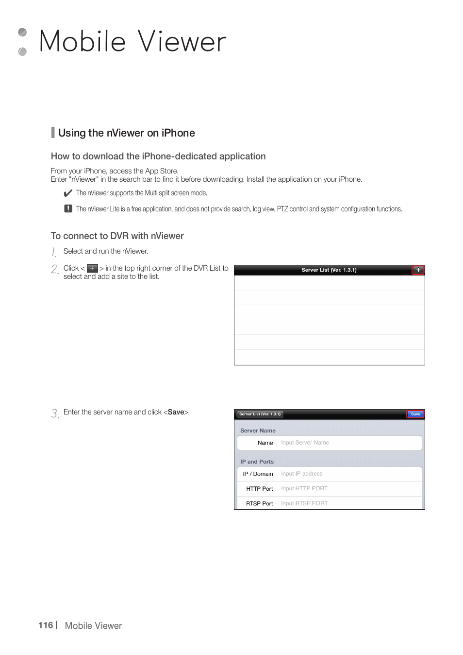 Mobile viewer | CCTV Camera Pros iDVR-PRO H Series DVRs User Manual | Page 116 / 150