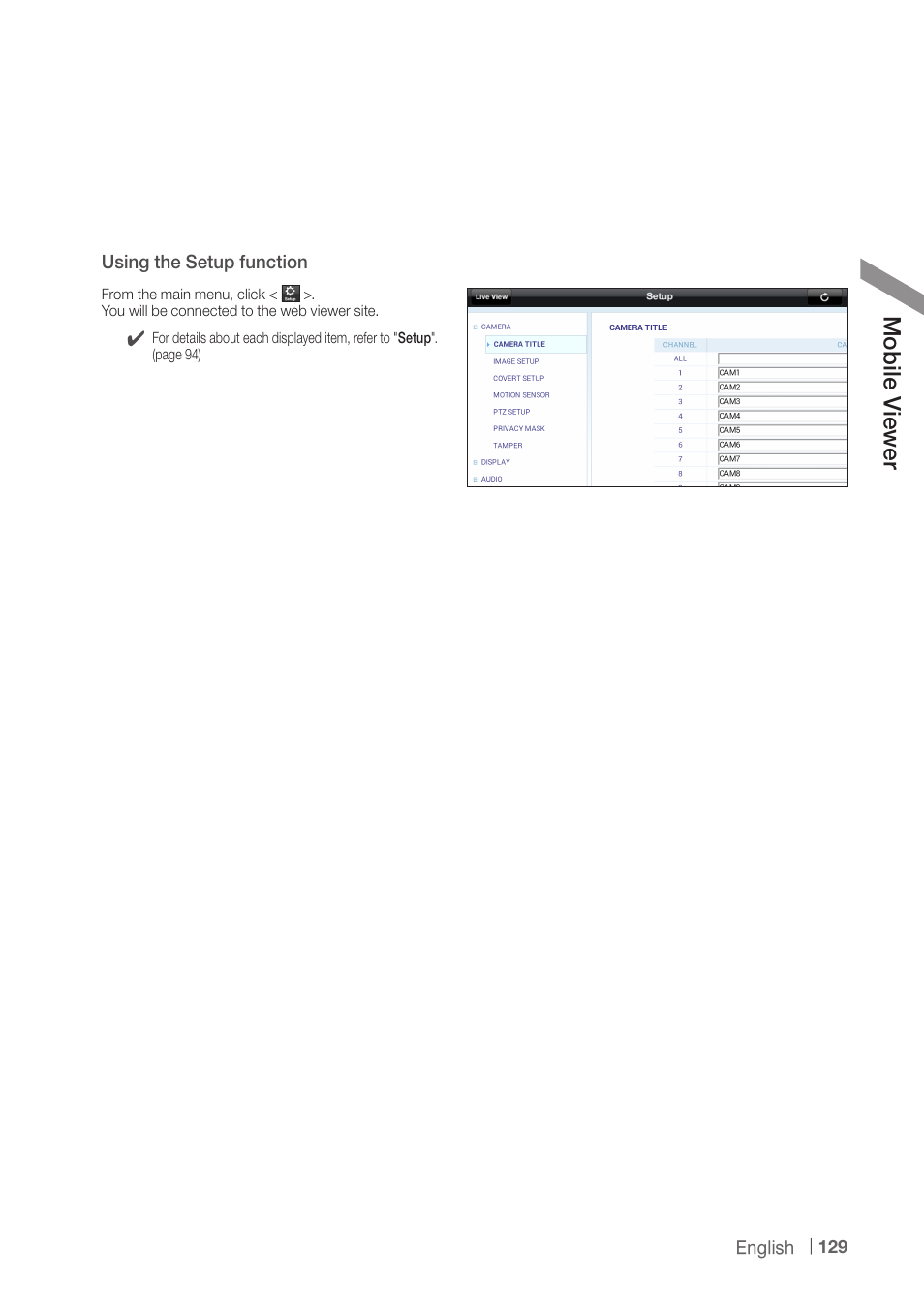 Mob ile v iew er | CCTV Camera Pros iDVR-PRO H Series DVRs User Manual | Page 129 / 150