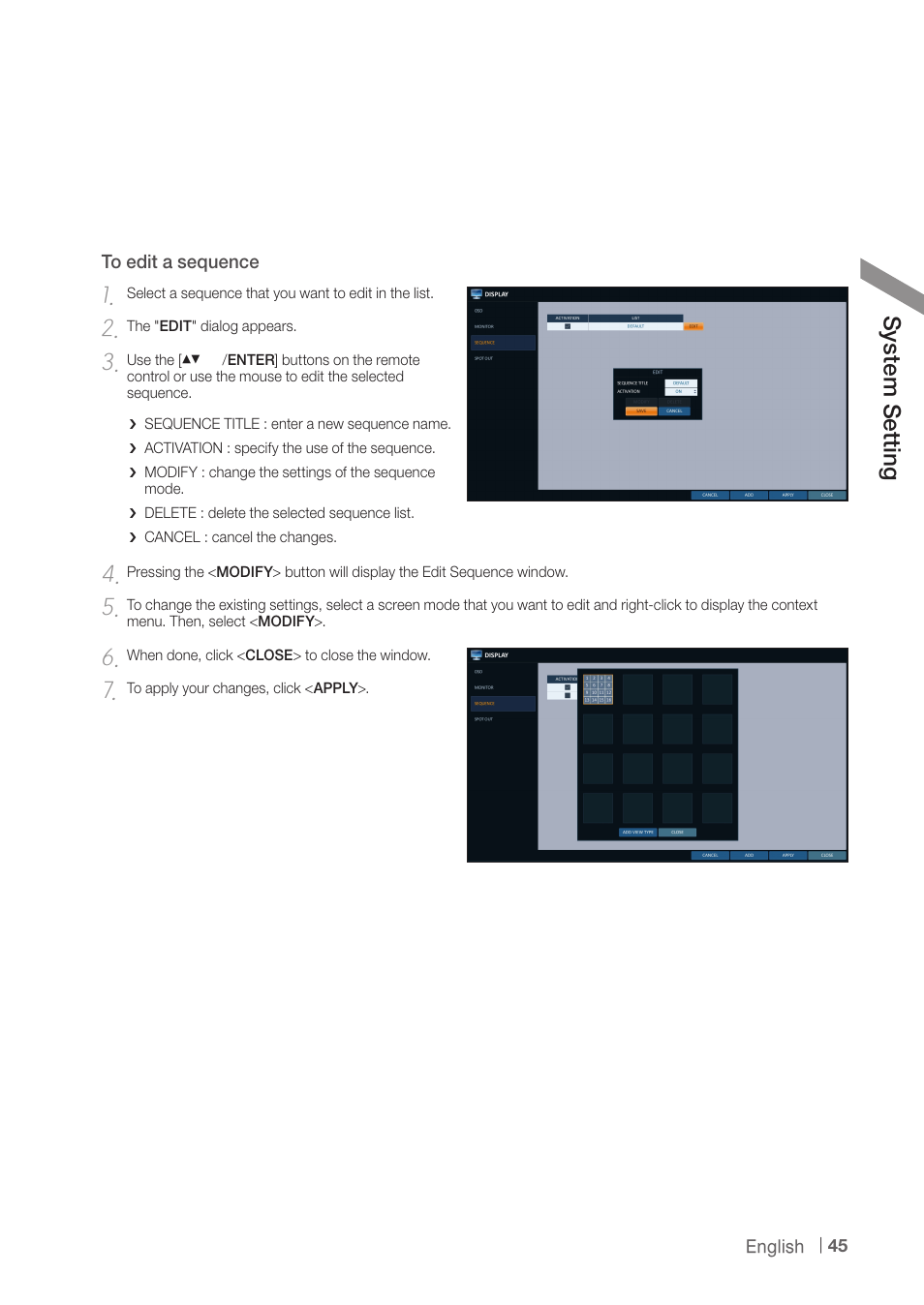 Sy ste m s ett ing | CCTV Camera Pros iDVR-PRO H Series DVRs User Manual | Page 45 / 150