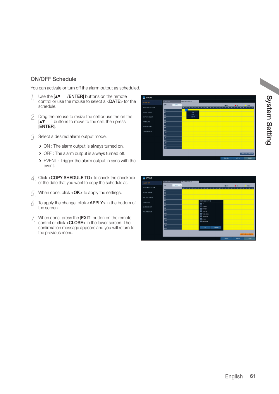 Sy ste m s ett ing | CCTV Camera Pros iDVR-PRO H Series DVRs User Manual | Page 61 / 150