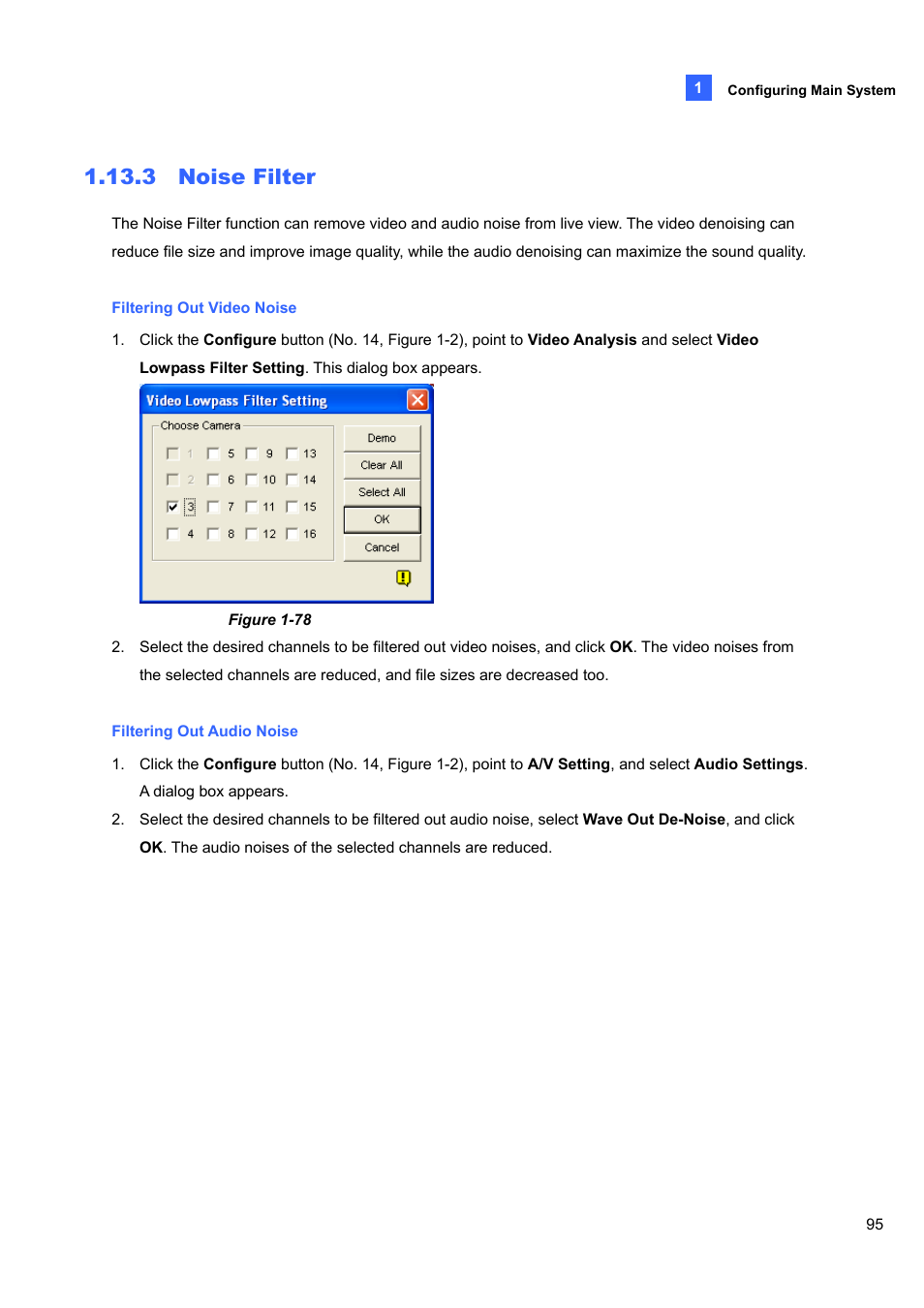 3 noise filter | CCTV Camera Pros Geovision 8.5 Multicam Digital Surveillance System User Manual | Page 113 / 664