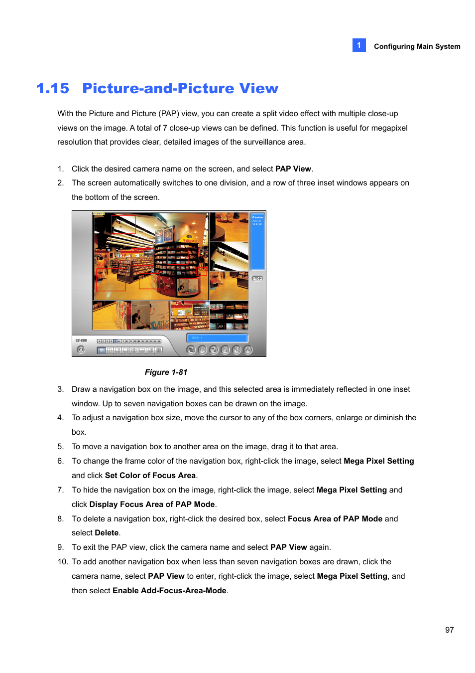 15 picture-and-picture view, Picture-and-picture view | CCTV Camera Pros Geovision 8.5 Multicam Digital Surveillance System User Manual | Page 115 / 664