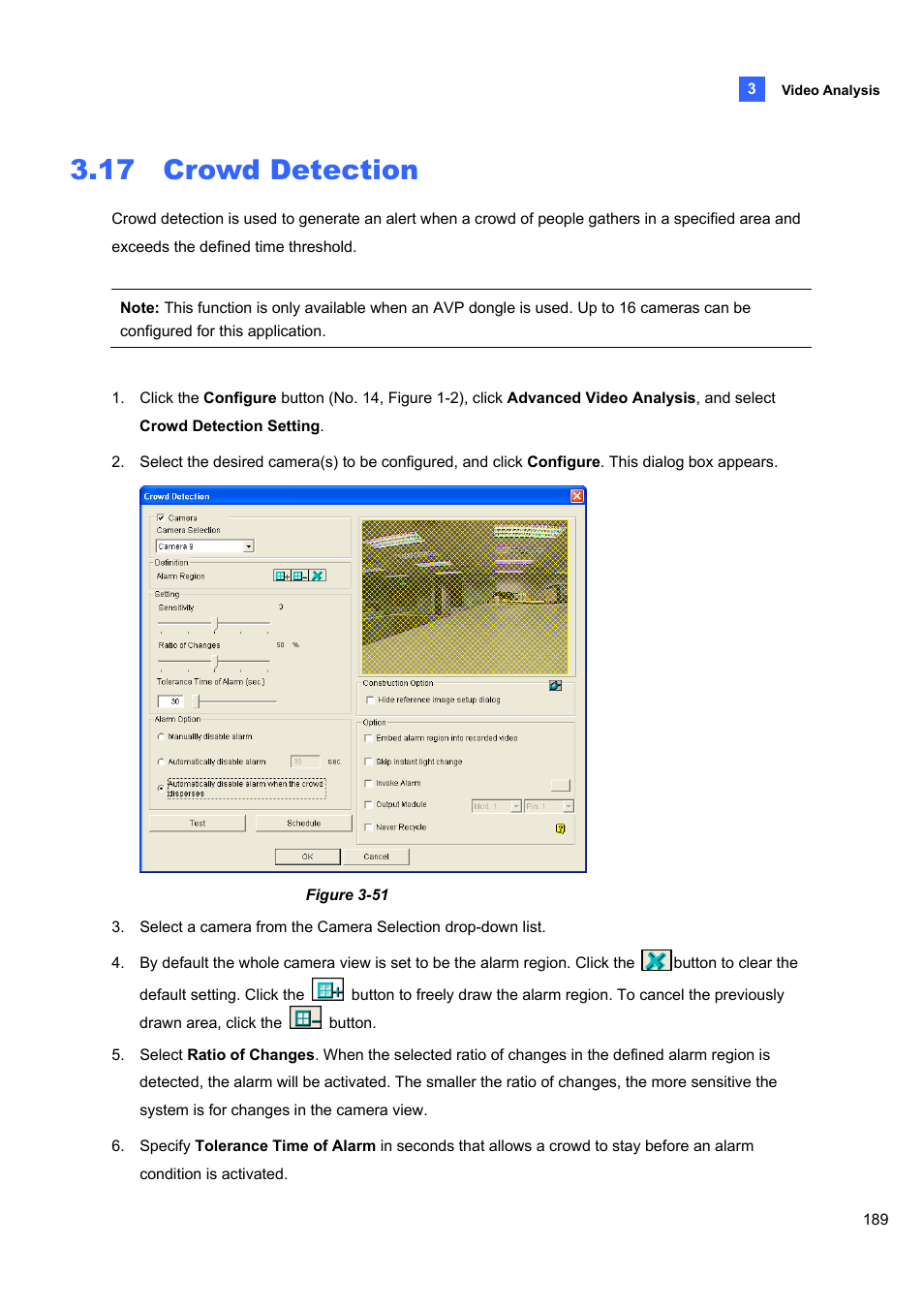 17 crowd detection, 17 crowd, Detection | CCTV Camera Pros Geovision 8.5 Multicam Digital Surveillance System User Manual | Page 207 / 664