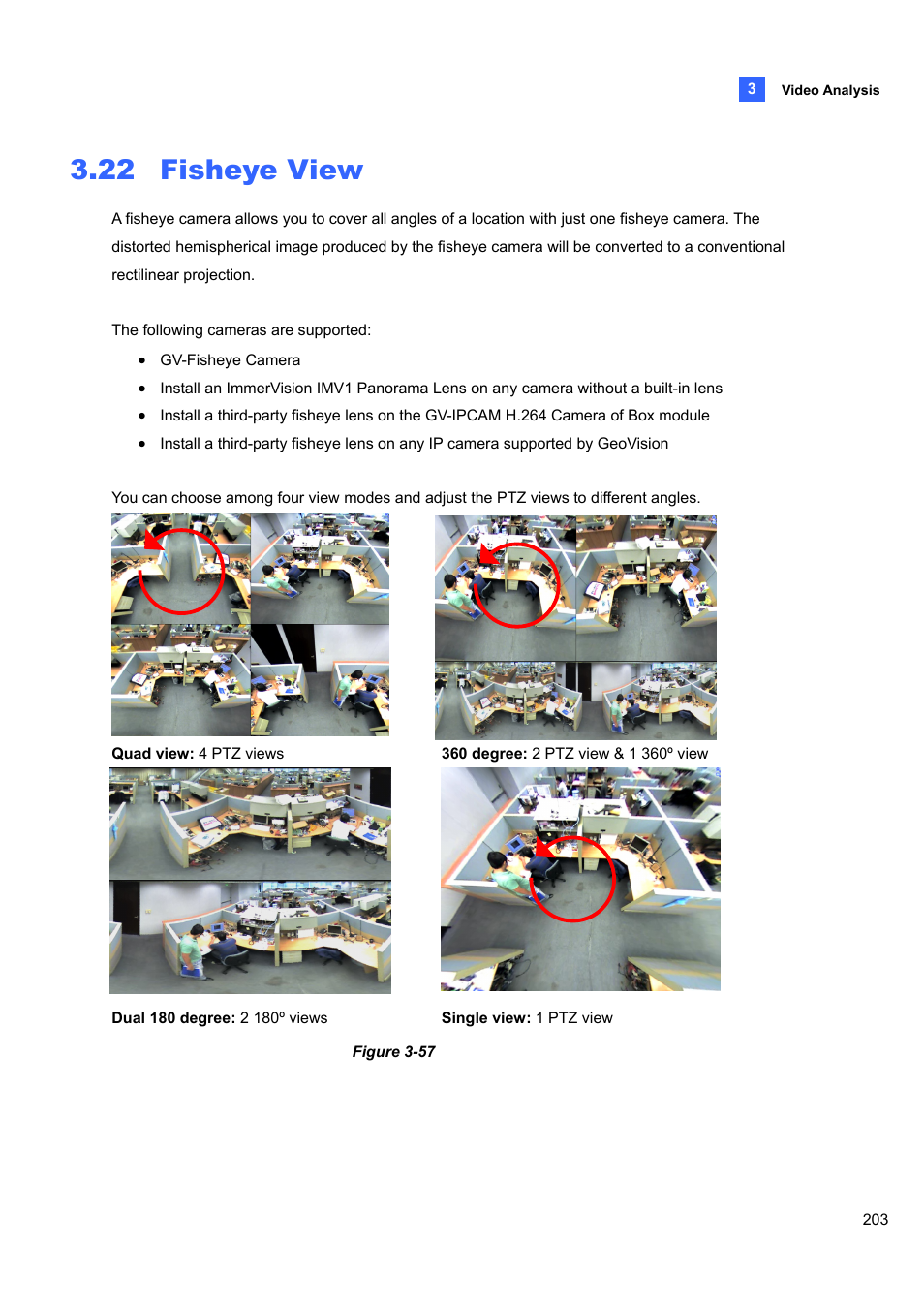 22 fisheye view, Fisheye view | CCTV Camera Pros Geovision 8.5 Multicam Digital Surveillance System User Manual | Page 221 / 664