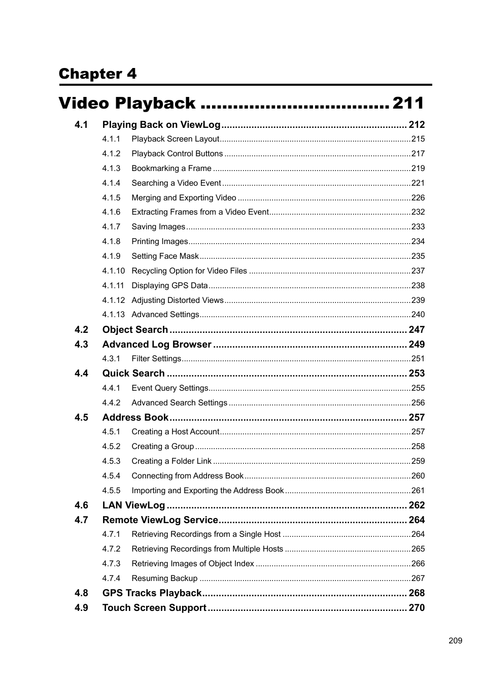 Video playback, Chapter 4 | CCTV Camera Pros Geovision 8.5 Multicam Digital Surveillance System User Manual | Page 227 / 664