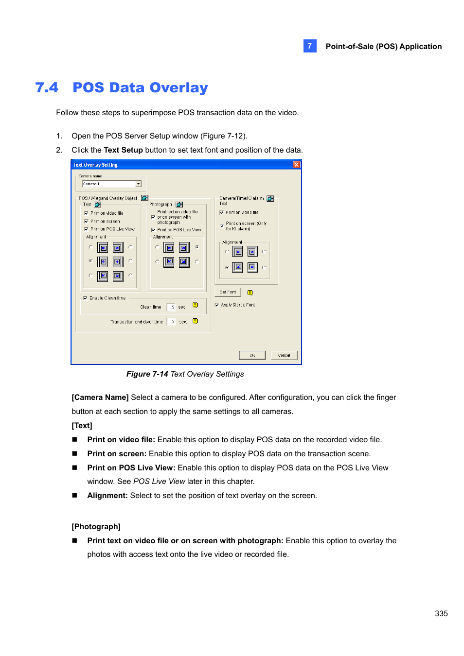 4 pos data overlay, 4 pos, Data overlay | CCTV Camera Pros Geovision 8.5 Multicam Digital Surveillance System User Manual | Page 353 / 664