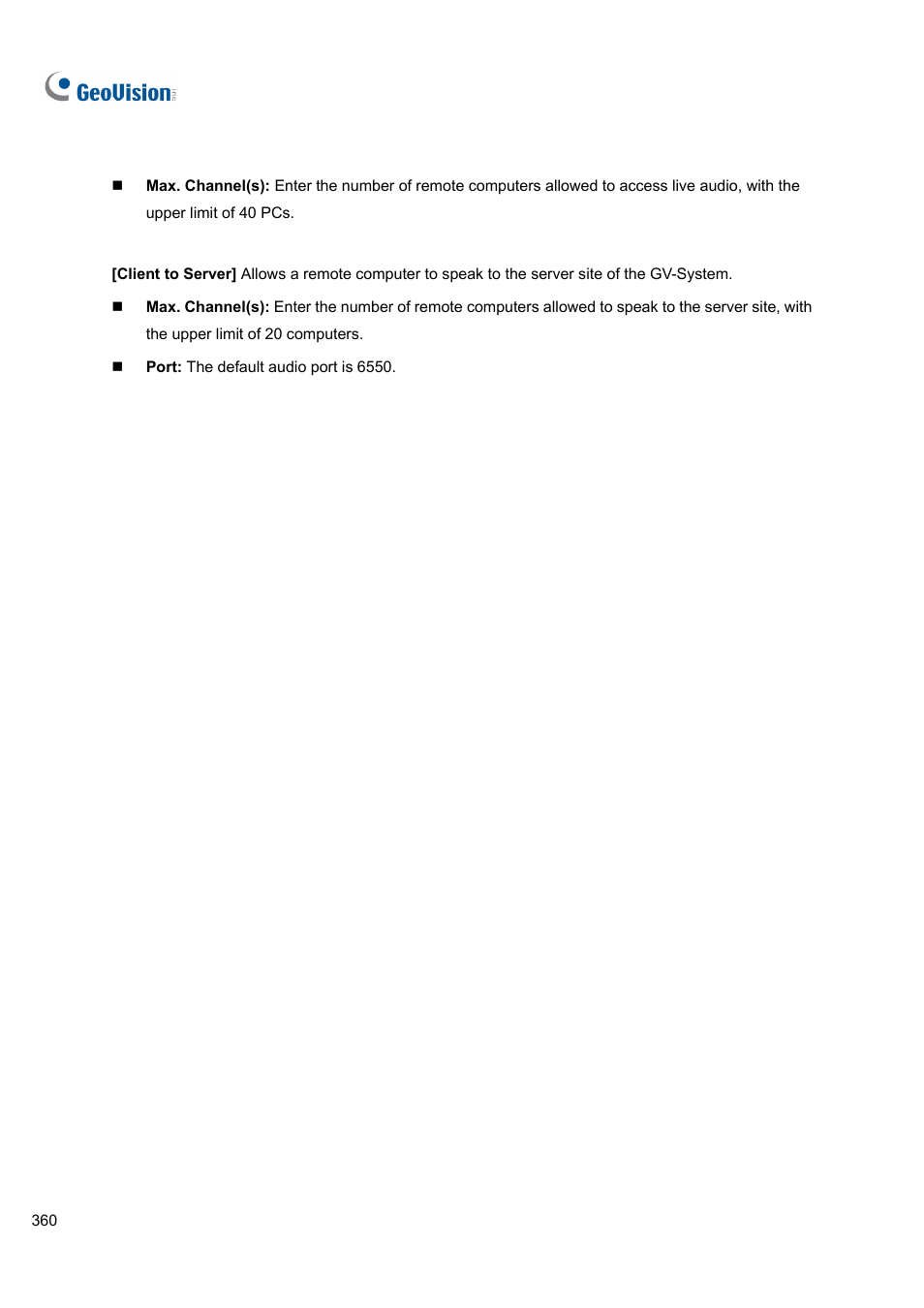 CCTV Camera Pros Geovision 8.5 Multicam Digital Surveillance System User Manual | Page 378 / 664