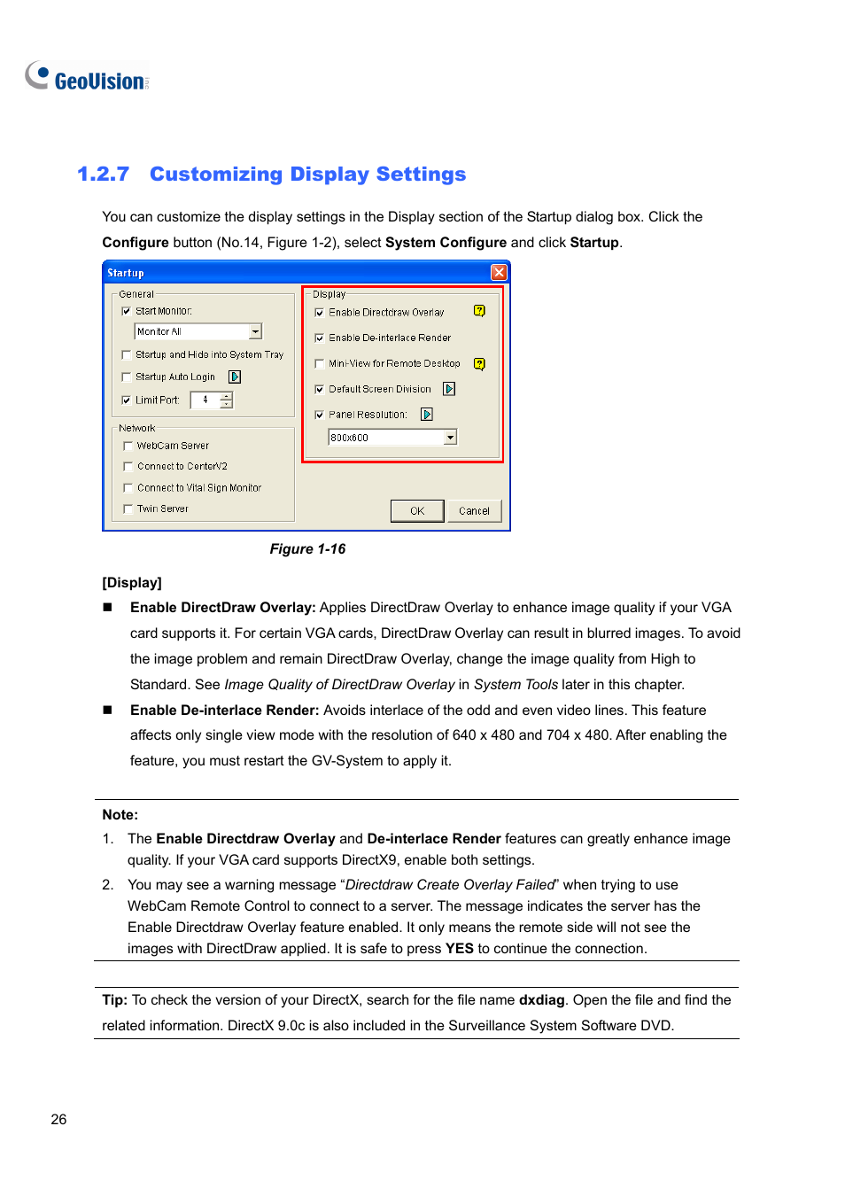 7 customizing display settings, 7 customizing, Display settings | CCTV Camera Pros Geovision 8.5 Multicam Digital Surveillance System User Manual | Page 44 / 664