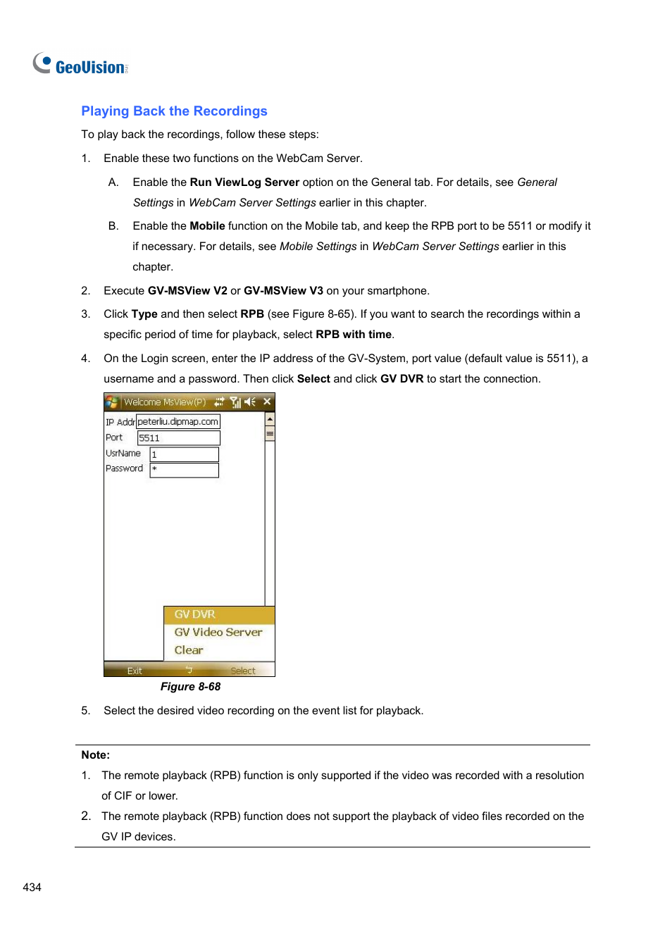 CCTV Camera Pros Geovision 8.5 Multicam Digital Surveillance System User Manual | Page 452 / 664