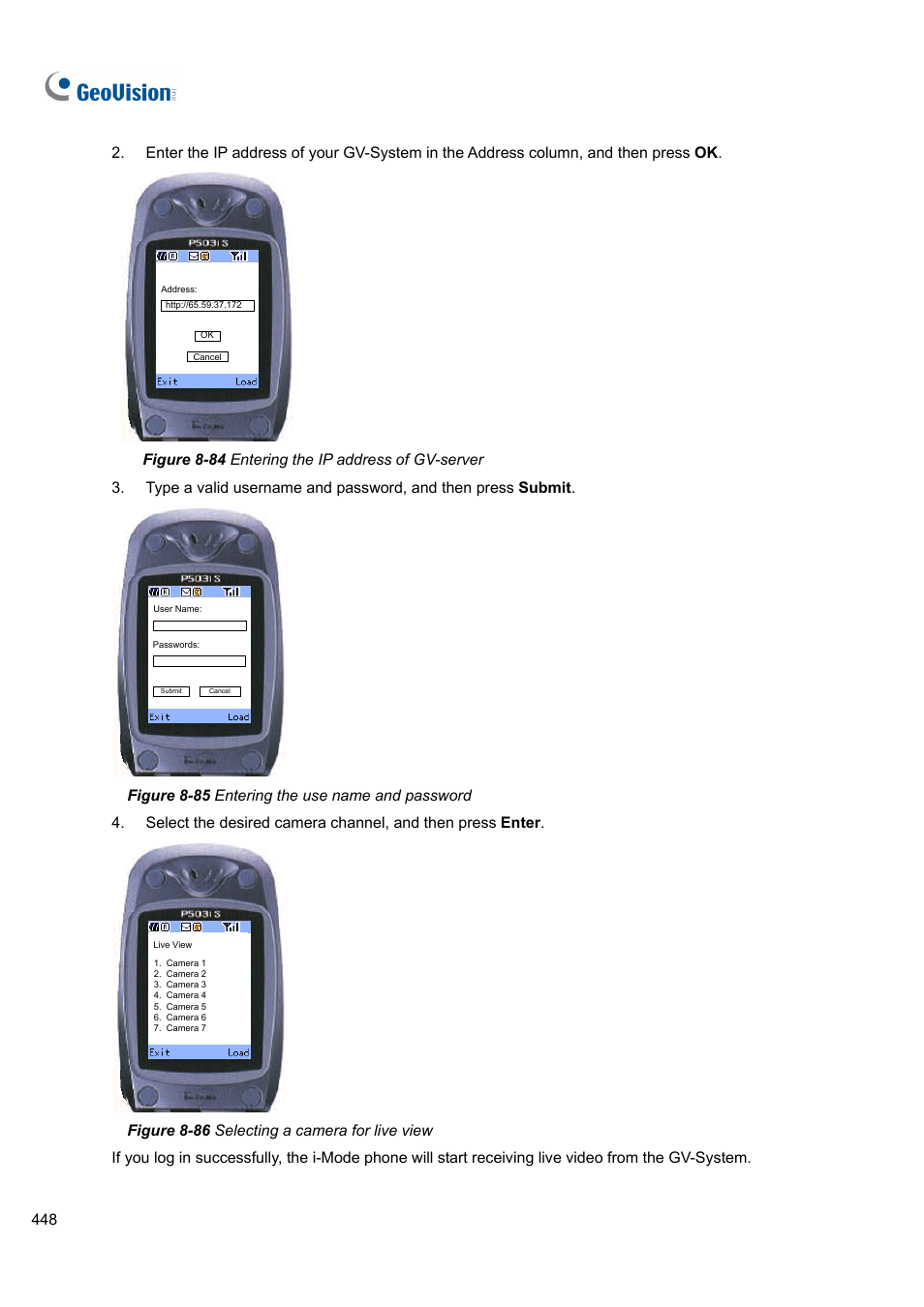 CCTV Camera Pros Geovision 8.5 Multicam Digital Surveillance System User Manual | Page 466 / 664