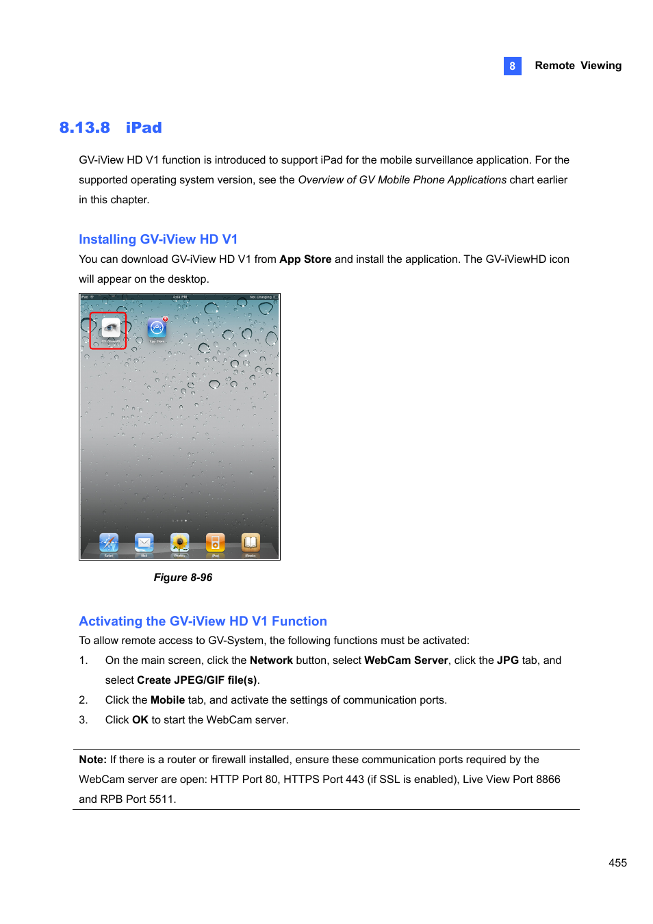 8 ipad | CCTV Camera Pros Geovision 8.5 Multicam Digital Surveillance System User Manual | Page 473 / 664