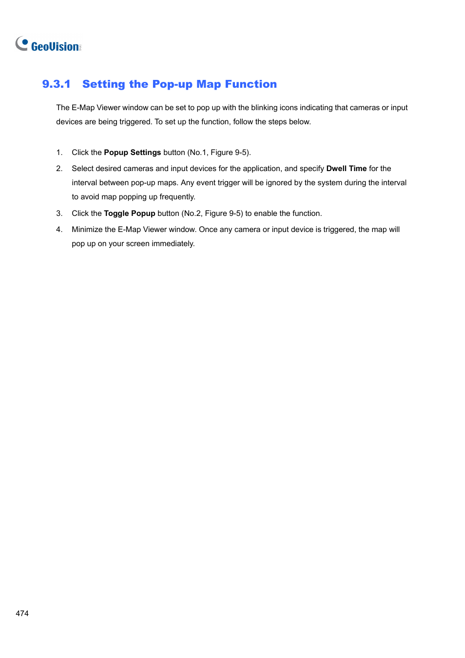 1 setting the pop-up map function | CCTV Camera Pros Geovision 8.5 Multicam Digital Surveillance System User Manual | Page 492 / 664