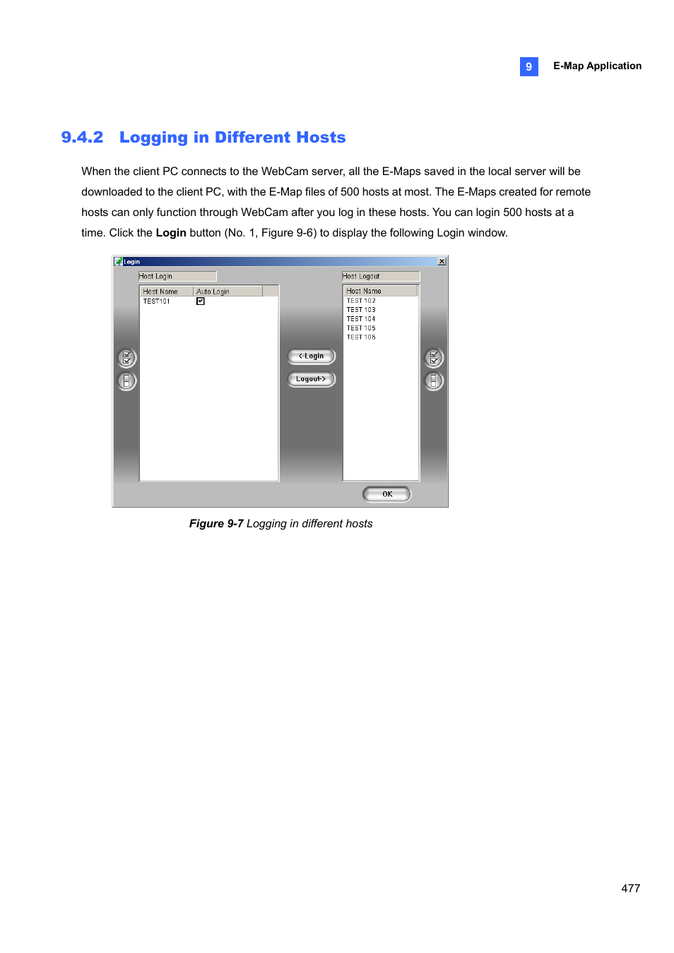 2 logging in different hosts | CCTV Camera Pros Geovision 8.5 Multicam Digital Surveillance System User Manual | Page 495 / 664
