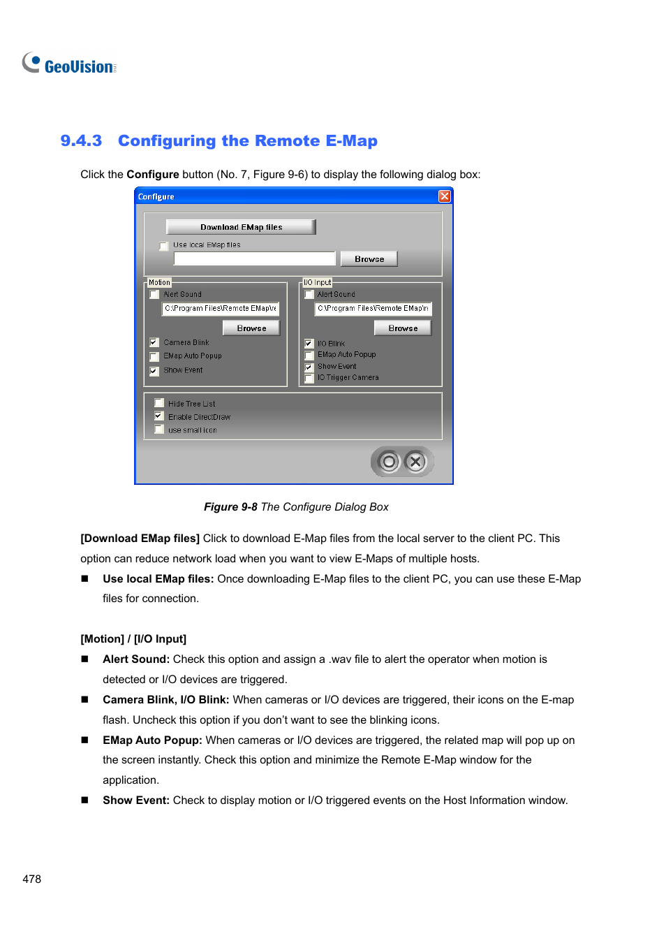 3 configuring the remote e-map, 3 configuring, The remote e-map | CCTV Camera Pros Geovision 8.5 Multicam Digital Surveillance System User Manual | Page 496 / 664