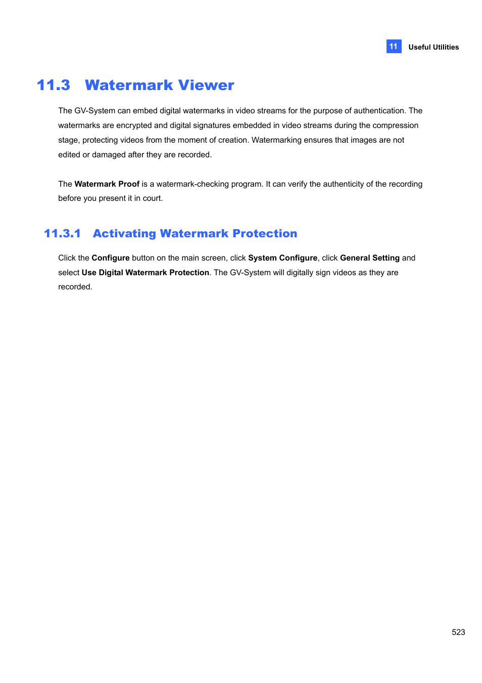 3 watermark viewer, 1 activating watermark protection, 3 watermark | Viewer, 1 activating, Watermark protection | CCTV Camera Pros Geovision 8.5 Multicam Digital Surveillance System User Manual | Page 541 / 664