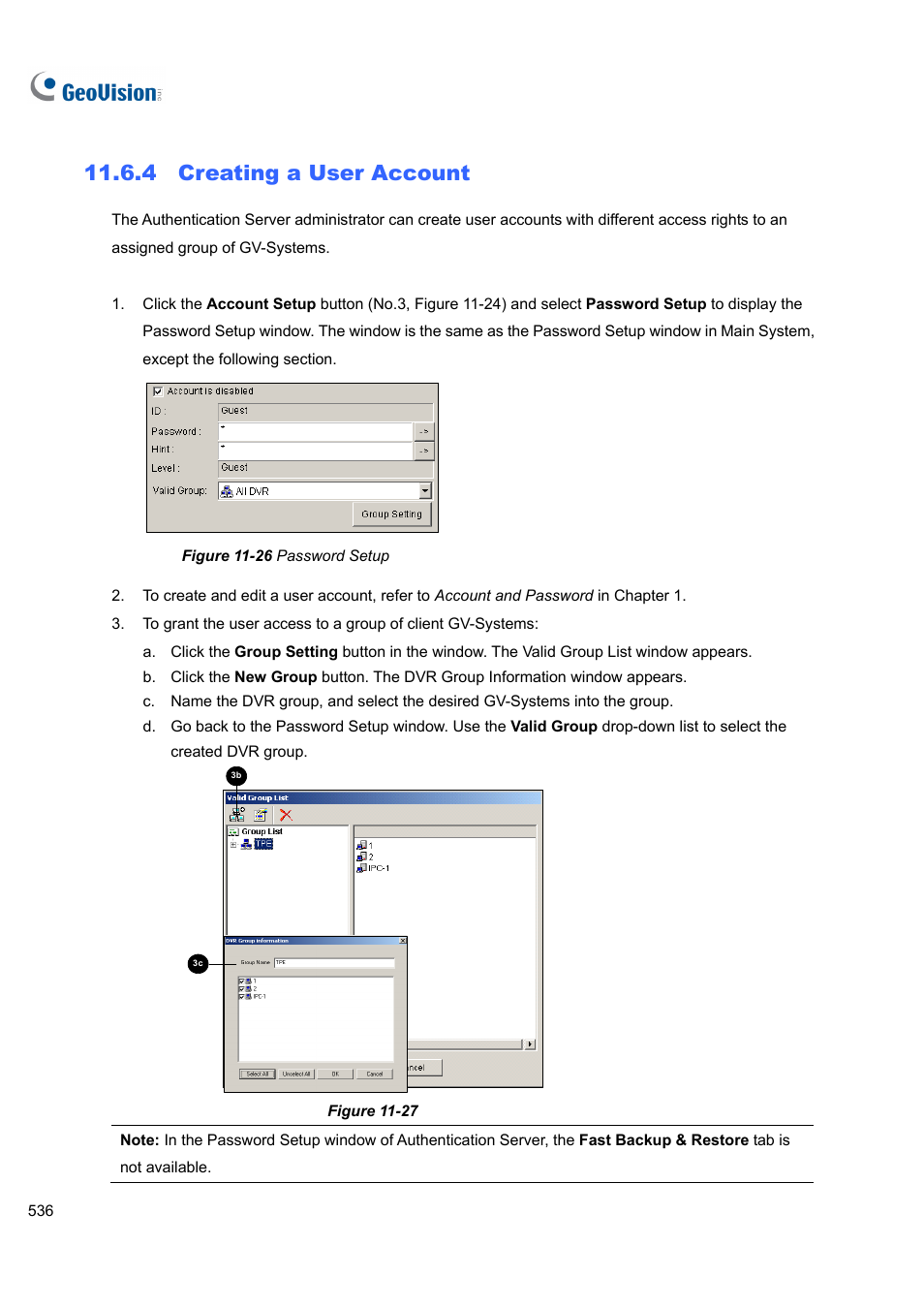 4 creating a user account, 4 creating, A user account | CCTV Camera Pros Geovision 8.5 Multicam Digital Surveillance System User Manual | Page 554 / 664