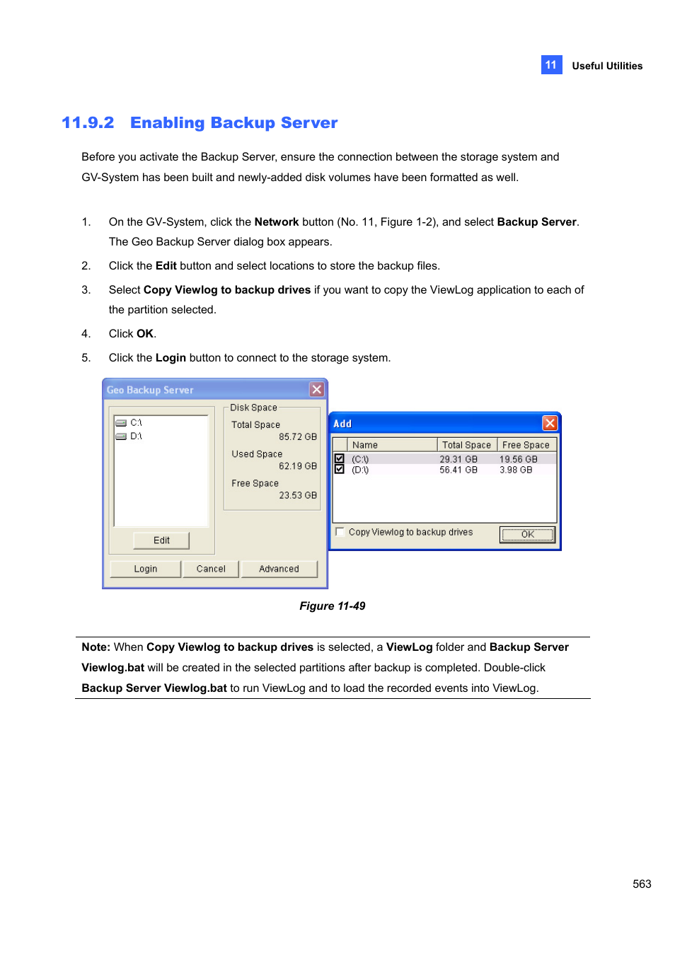 2 enabling backup server, 2 enabling, Backup server | CCTV Camera Pros Geovision 8.5 Multicam Digital Surveillance System User Manual | Page 581 / 664