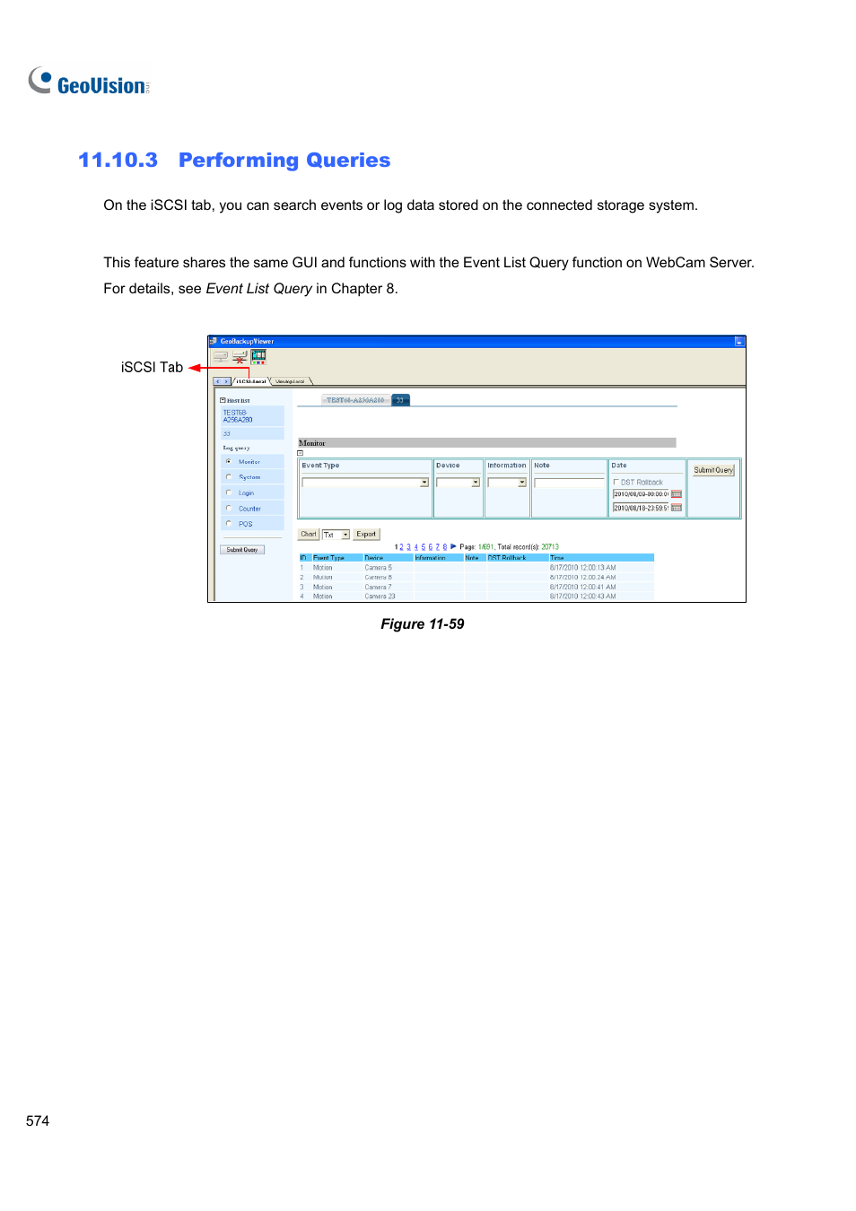 3 performing queries | CCTV Camera Pros Geovision 8.5 Multicam Digital Surveillance System User Manual | Page 592 / 664