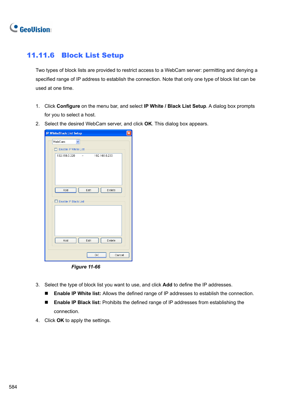 6 block list setup | CCTV Camera Pros Geovision 8.5 Multicam Digital Surveillance System User Manual | Page 602 / 664