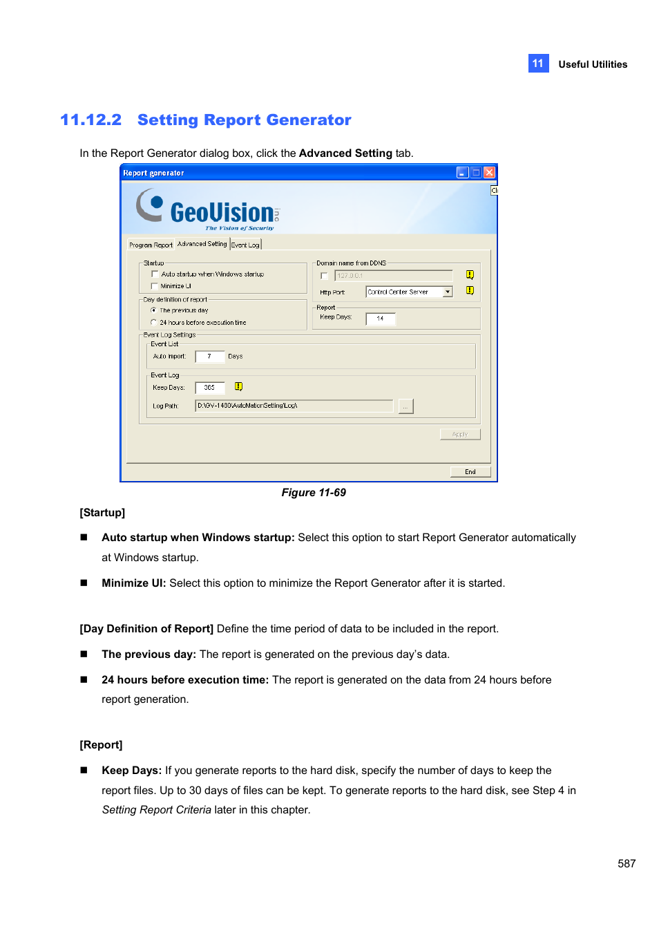 2 setting report generator, 2 setting, Report generator | CCTV Camera Pros Geovision 8.5 Multicam Digital Surveillance System User Manual | Page 605 / 664