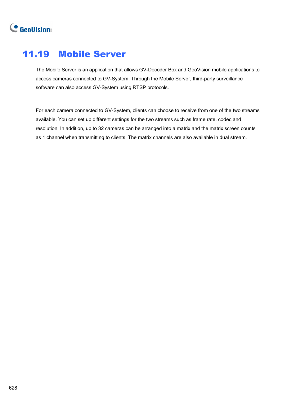 19 mobile server | CCTV Camera Pros Geovision 8.5 Multicam Digital Surveillance System User Manual | Page 646 / 664