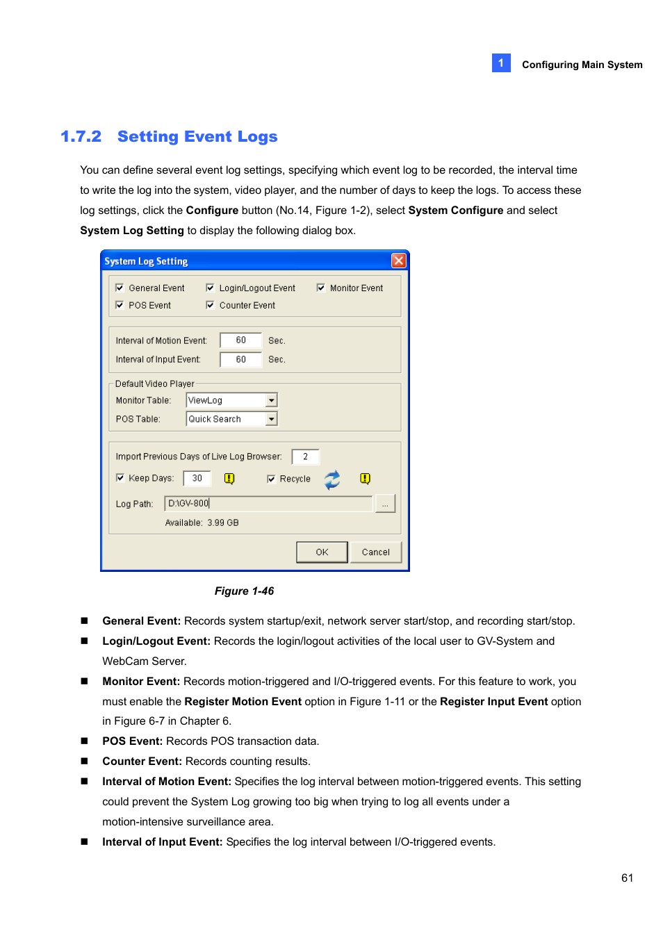2 setting event logs, 2 setting, Event logs | CCTV Camera Pros Geovision 8.5 Multicam Digital Surveillance System User Manual | Page 79 / 664