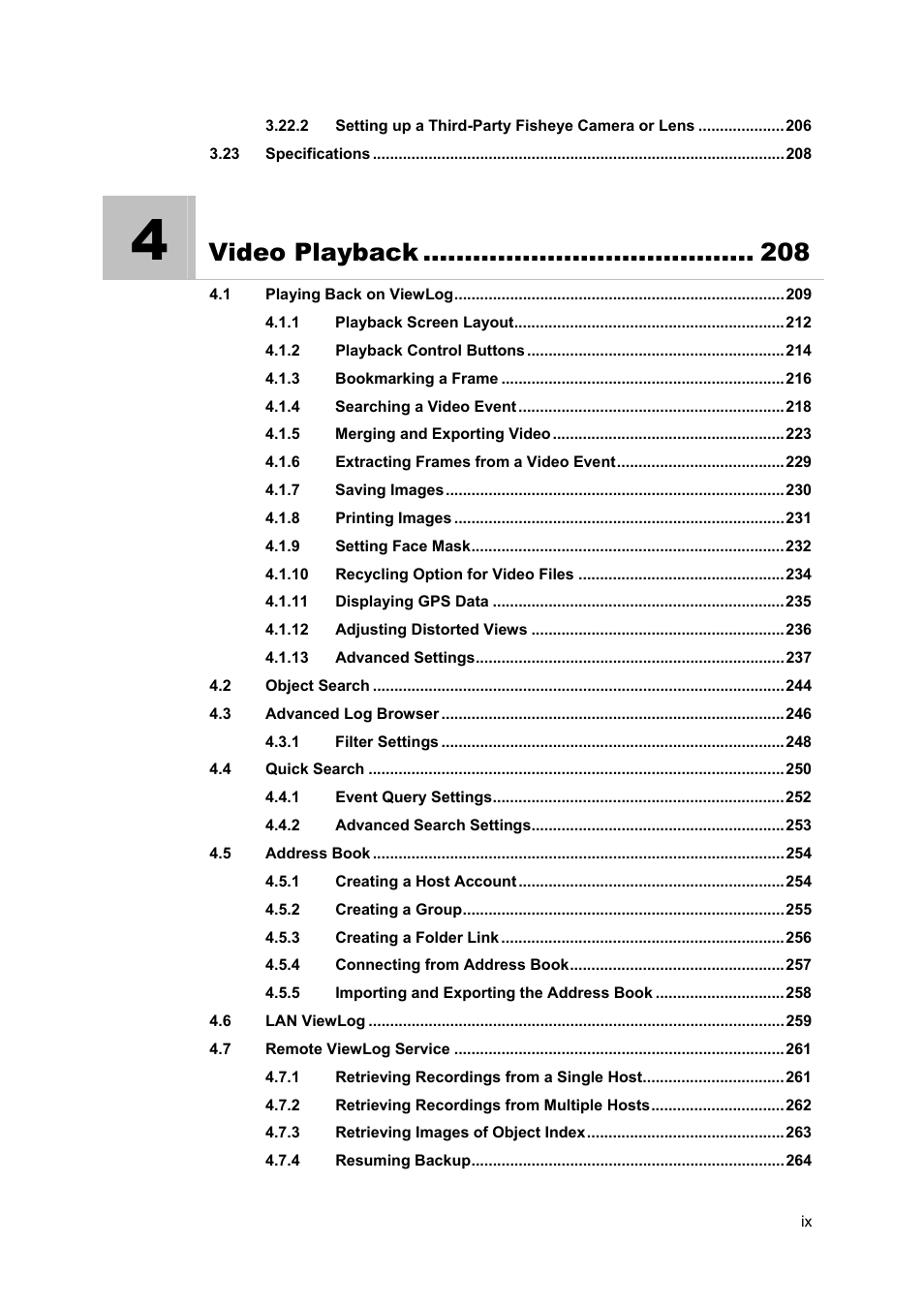 Video playback | CCTV Camera Pros Geovision 8.5 Multicam Digital Surveillance System User Manual | Page 9 / 664