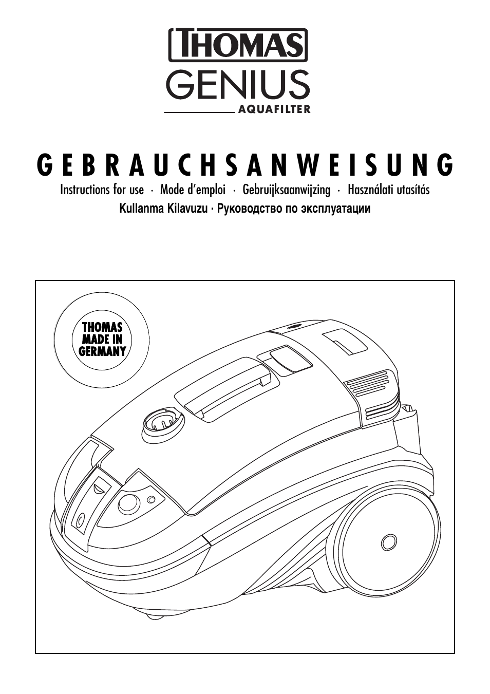 Thomas Genius Aquafilter User Manual | Page 2 / 48