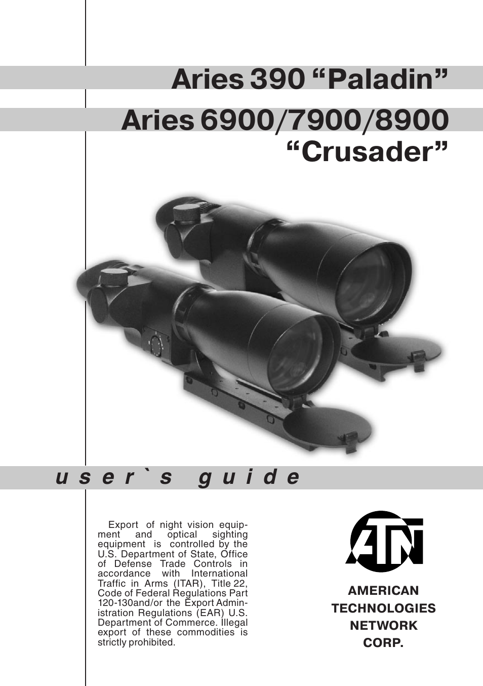 ATN Aries 390 User Manual | 8 pages